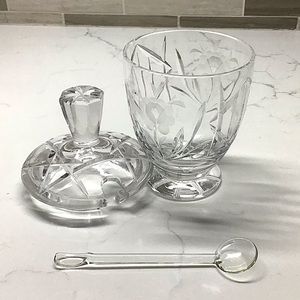 Antique Crystal Sugar Bowl